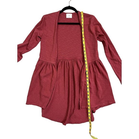 Anthropologie T.LA Oversized Red Open Front Cardigan Sweater Size XS - Picture 11 of 12